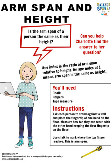 Arm span Question sheet