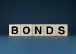 Bonds. Cubes form the word Bonds. Bonds word concept