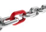Chain with red link