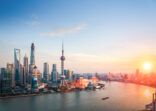 beautiful shanghai  in sunset