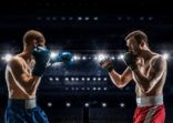 Professional box match . Mixed media