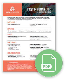 First-in-Human (FIH) clinical trials - A Critical Milestone